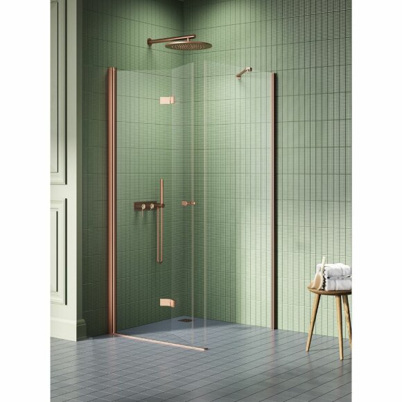 Душевое ограждение L 90x80x195 New soleo copper brushed New Trendy брашированная медь арт. K-2040