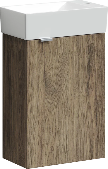 Тумба подвесная SANCOS Mini 355х205х500, с распашной дверцей, внутри 1 полка, дуб чарльстон , арт.MN35ECHR Тумба подвесная SANCOS Mini 355х205х500, с распашной дверцей, внутри 1 полка, дуб чарльстон , арт.MN35ECHR