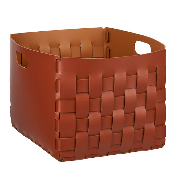 Корзинка Bottega ADJ Италия, 35x40xH30 цвет: бордо (коньяк) арт. 1048.30/09