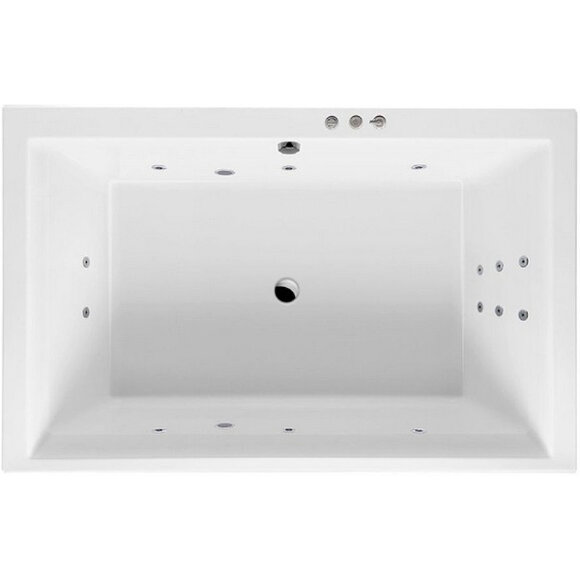Акриловая ванна Crown Lux 190x120 с гидромассажем Excellent, WAEX.CRO19.SMART.CR