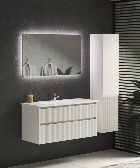 Тумба для раковины 2 выдвижных ящика (раковина r9080d) SANVIT ROLF-2 арт. krolf2080