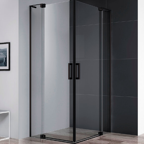 Душевой уголок SLIDER Черный матовый Cezares - SLIDER-A-2-90/100-C-NERO