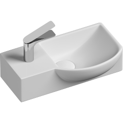 Раковина подвесная, прямоугольная, с крепежом (чаша справа, отв под смеситель слева), Element Ceramica Nova, белый - CN6039R Раковина подвесная, прямоугольная, с крепежом (чаша справа, отв под смеситель слева), Element Ceramica Nova, белый - CN6039R