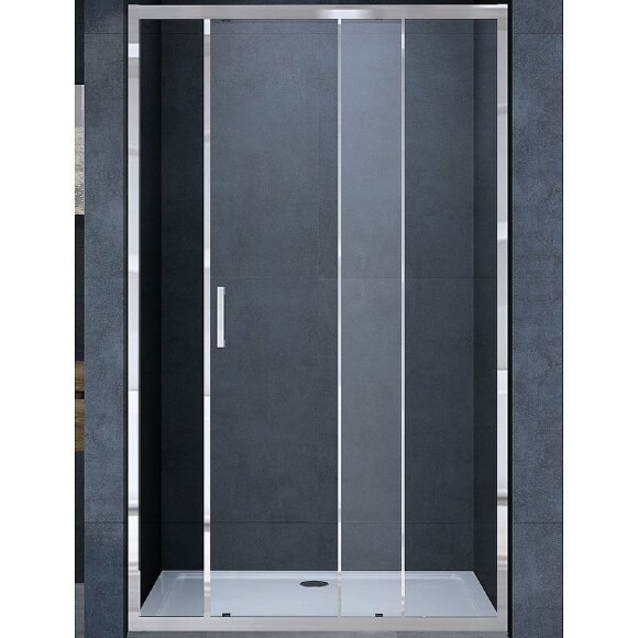 Душевая дверь Vincea (Италия), 130 профиль Хром стекло прозрачное Alpha - VDS-3AL130CL
