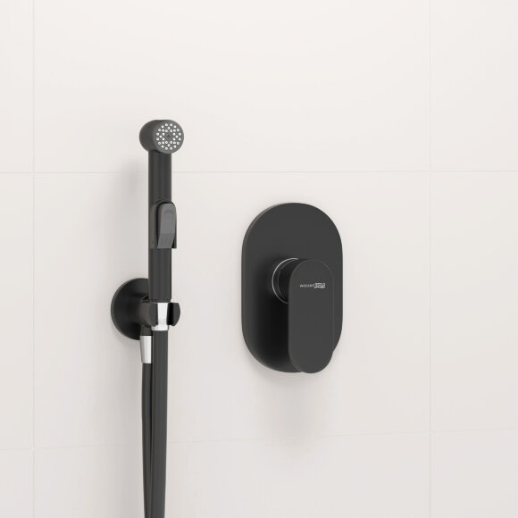 Гигиенический душ со смесителем,  шланг 150 см A117451 WasserKRAFT цвет: Черный