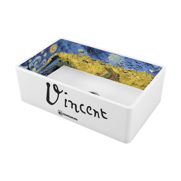 Раковина для кухни Mikura 76-Vangogh Omoikiri 4993024 цвет: белый