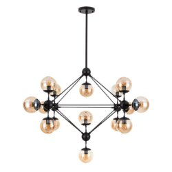 Подвесная люстра, вид модерн Bolla Arte Lamp цвет:  янтарный - A1664SP-15BK