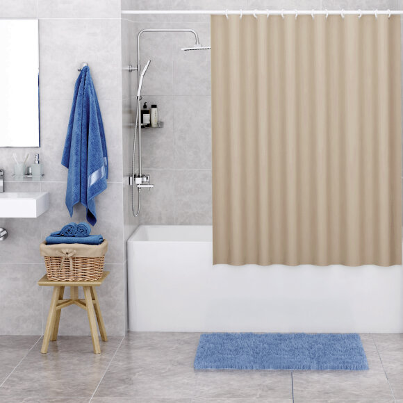 Шторка для ванной Oder SC-30603  WasserKRAFT цвет: Бежевый