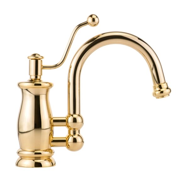 Смеситель для раковины моноком., донный клапан "click-clack" с переливом, Migliore Vivaldi, золото арт. 19546