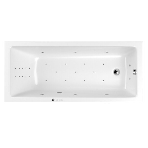 Гидромассажная ванна 180х80 Whitecross Wave 0111.180080.100.ULTRANANO.CR цвет: хром