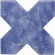 Керамическая плитка BECOLORS CROSS 13,25X13,25 ELECTRIC BLUE CEVICA арт. CV67374