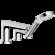 Hansgrohe смеситель для ванны на 3 отверстия, Talis E, глянцевый хром арт. 71730000