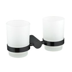 Стакан для ванной комнаты двойной черный, Haiba - HB8408-7