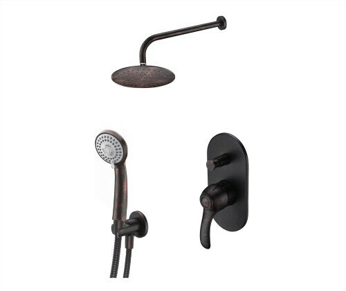 Встраиваемый комплект для душа с верхней душевой насадкой и лейкой A16315 WasserKRAFT Isar 1300 цвет: Бронза Встраиваемый комплект для душа с верхней душевой насадкой и лейкой A16315 WasserKRAFT Isar 1300 цвет: Бронза