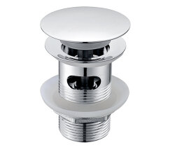 Донный клапан Push-up A024 c переливом WasserKRAFT цвет: Хром