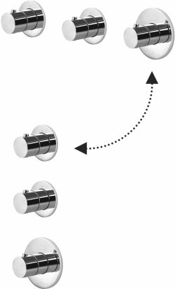 Paffoni Внешняя часть смесителя термостат, для использования только с арт. MDE018CR Paffoni Внешняя часть смесителя термостат, для использования только с арт. MDE018CR