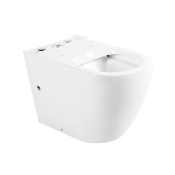 BelBagno Чаша унитаза безободкового, P-trap глянцевый белый, Sfera-r, арт. BB2141CPR