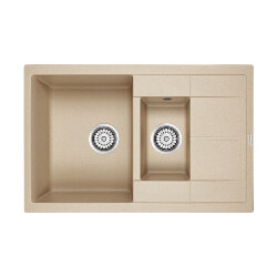 Кухонная мойка из кварца Feste Paulmark 775х495 мм, PM237850-QU цвет: кварц Кухонная мойка из кварца Feste Paulmark 775х495 мм, PM237850-QU цвет: кварц