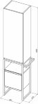 Шкаф-пенал 40 R Priority Allen Brau 1.31005.PWM цвет: папирус матовый