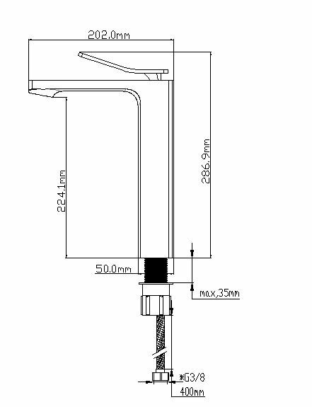 Смеситель NT1801НВ VOLNO H NT BAGNO цвет: черный матовый