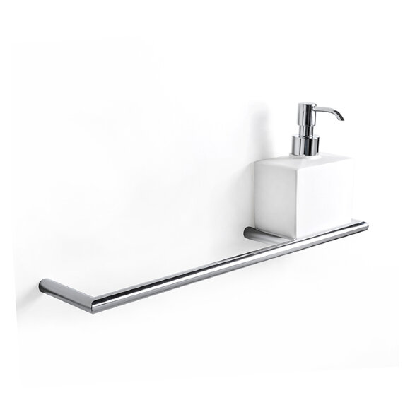 3SC Полотенцедержатель и ароматический диффузор, 40см., справа, подвесной, композит Solid Surface,  Guy цвет: белый арт. GU10PDXSL