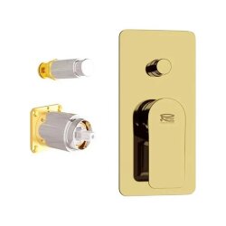 Смеситель для ванны - внешняя часть (золото) Remer Infinity I09KBDO