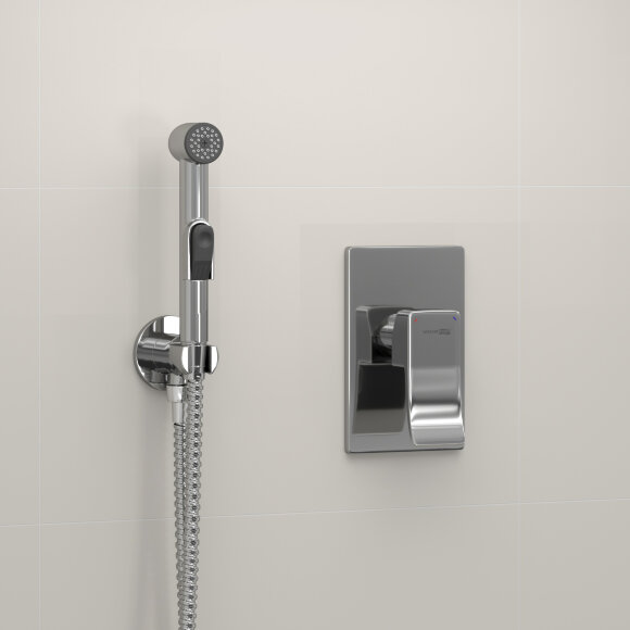 Гигиенический душ со смесителем, шланг 100 см A010656 WasserKRAFT цвет: Хром