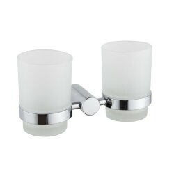 Стакан для ванной комнаты двойной хром, Haiba - HB8408