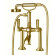 Смеситель на борт ванной на 2 отв. с переключателем, лейка, шланг из латуни 150см BOSSINI Liberty арт. Z001106.021 цвет: золото