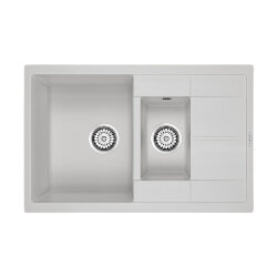 Кухонная мойка из кварца Feste Paulmark 775х495 мм, PM237850-WH цвет: белый Кухонная мойка из кварца Feste Paulmark 775х495 мм, PM237850-WH цвет: белый