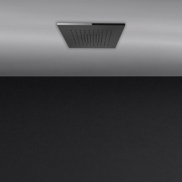 Встраиваемая в потолок душевая система 350х350 мм., с функцией тропический ливень, Minimali Gessi цвет: Mirror Steel (без накладной панели 57871) - 57801#238