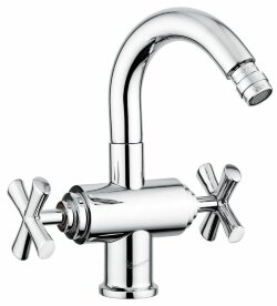 Двухвентильный смеситель (h23 см) для биде с поворотным изливом и донным клапаном, Emmevi Spirit New, 31004/ORS цвет: золото Двухвентильный смеситель (h23 см) для биде с поворотным изливом и донным клапаном, Emmevi Spirit New, 31004/ORS цвет: золото