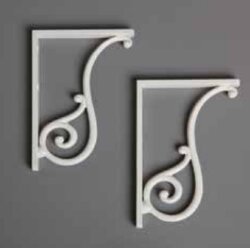 SIMAS Lante Кронштейны для высокого бачка LA06 (2шт.),  арт.LAMN bi, латунь, цвет белый