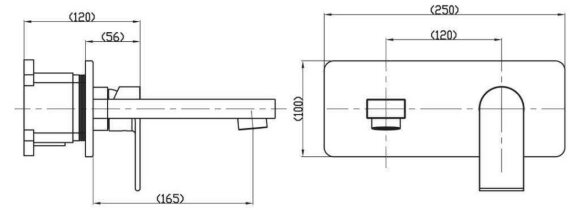 BelBagno Встраиваемый смеситель для раковины матовый сатиноднорычажный, NOVA, арт. NOV-BLVM-IN