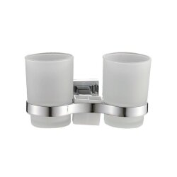 Стакан для ванной комнаты двойной хром, Haiba - HB8608