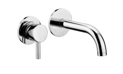 Paffoni Смеситель для раковины встраиваемый с изливом 245мм с накладками из ABS пластика 2 штуки, диаметр 70мм арт. SK007CR70 Paffoni Смеситель для раковины встраиваемый с изливом 245мм с накладками из ABS пластика 2 штуки, диаметр 70мм арт. SK007CR70