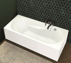 Акриловая ванна LAZY 170x75 RIGHT - PLUG & PLAY RIHO арт. BD79 (BD7900500000000)