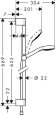 Hansgrohe душевой гарнитур 110 со штангой 65см, Croma Select S, матовый хром арт. 26565400