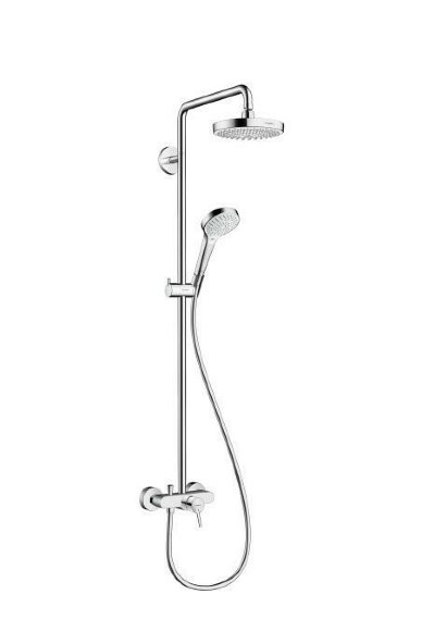 Hansgrohe душевая система со смесителем для душа, Croma Select S, матовый хром арт. 27255400