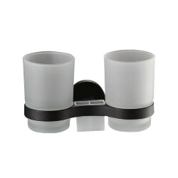 Стакан для ванной комнаты двойной черный, Haiba - HB8708