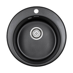 Кухонная мойка из кварца Gelegen Paulmark D475 мм, PM404800-BL цвет: черный