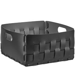 Корзинка Bottega черный, 35х35 кожа ADJ - 1045.01