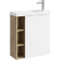 AQWELLA Alba Подвесная тумба 60 см правая с одной дверью и открытыми полочками, цвет: корпус - дуб давос, фасад - белый матовый - ALB0106RDD+ALB0706WM