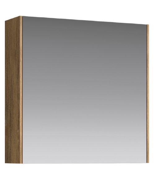 AQWELLA Mobi Зеркальный шкаф 60 см с одной дверью на петлях с доводчиком. Цвет дуб балтийский - MOB0406+MOB0717DB
