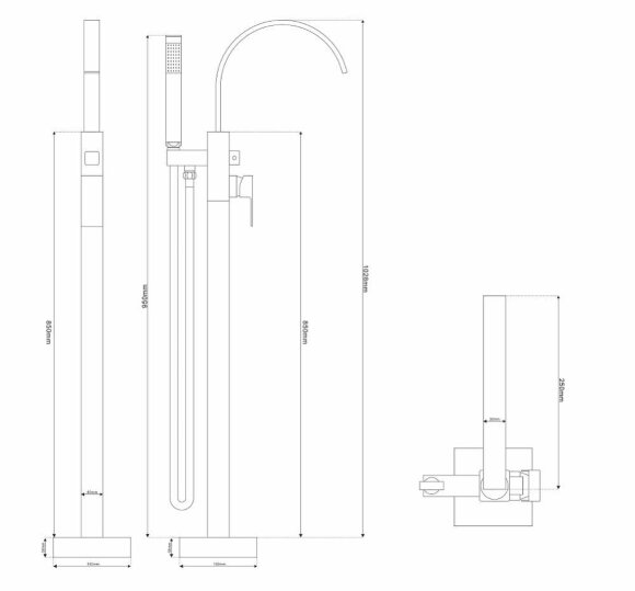 Смеситель NT42031 NERA B NT BAGNO цвет: черный матовый