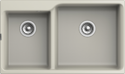 Кухонная мойка Axel 870x520, 2 чаши, Rivelato, X-90D topazio цвет: бежевый