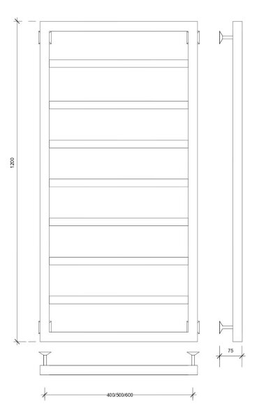 Полотенцесушитель водяной, черный, Secado 120x50, Парма - 4603777443122 Полотенцесушитель водяной, черный, Secado 120x50, Парма - 4603777443122