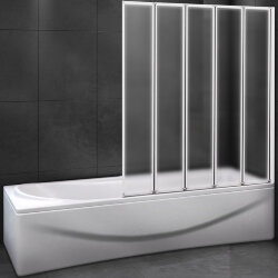 Шторка на ванну RELAX Серый Cezares - RELAX-V-5-120/140-P-Bi-R