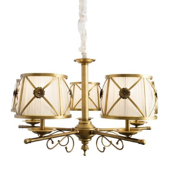 Подвесная люстра, вид классика Chic Arte Lamp цвет:  белый - A2806LM-5SR