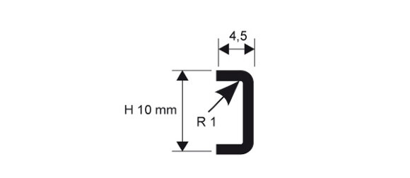Профиль для стен нержавеющий PROLISTEL ACC 10x4,5 PLTACI 1045